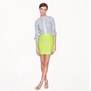 J Crew Floral Yellow Skirt